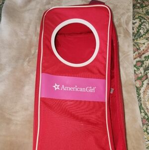 American Girl Red and Pink Doll Carrier